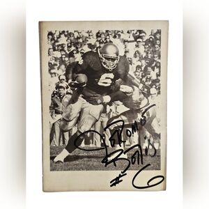 Jerome Bettis Signed Autograph Notre Dame B&W Game Photo Football 5x6 Vtg Irish